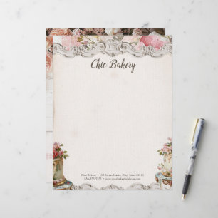 Shabby Chic Bakery Cottage Vintage Custom Letterhead