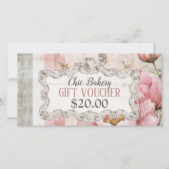 Shabby Chic Bakery Vintage Gift Certificate (Front)