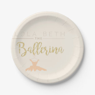 Shabby Chic Ballerina Tutu   Birthday Paper Plate
