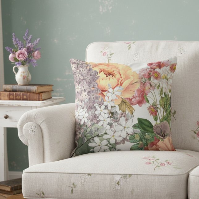 Shabby Chic Beautiful Wildflowers Cushion (Creator Uploaded)