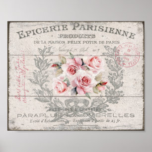 Shabby Chic Blush Roses Wreath Downloadable Poster
