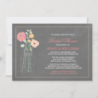 Shabby Chic Bridal Shower | Coral Invitation
