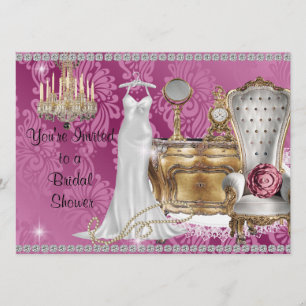 Shabby Chic BRIDAL SHOWER INVITATION DAMASK Wallpa