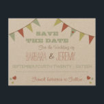 Shabby Chic Bunting Save the Date<br><div class="desc">This wedding save the date is perfect for the modern,  yet rustic wedding.  Adorned with a cute bunting in the corner and a variety of fonts.</div>