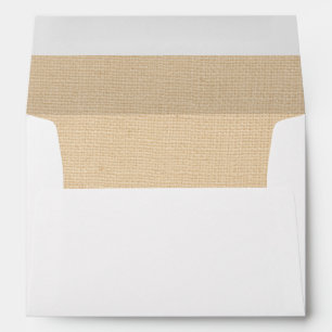 Shabby Chic Burlap Envelope