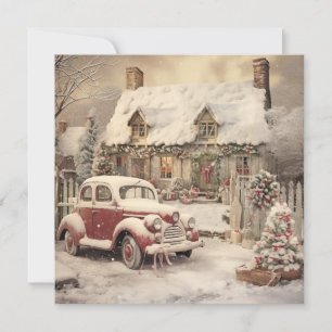 Shabby Chic Christmas Greeting Card