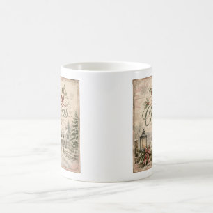 shabby chic christmas mug