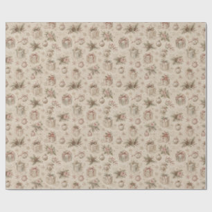 shabby chic christmas wrapping paper