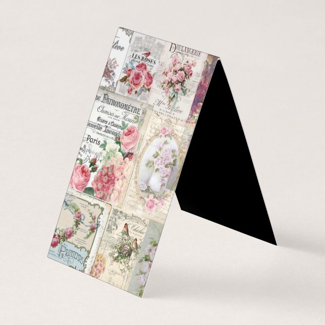 Shabby chic collage,country victorian,decoupage, b business card (Front)
