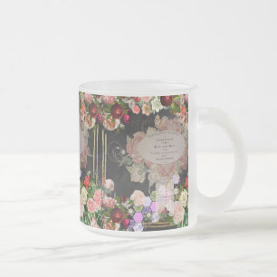 Shabby chic collage, French chic,country rustic,fl Frosted Glass Coffee Mug