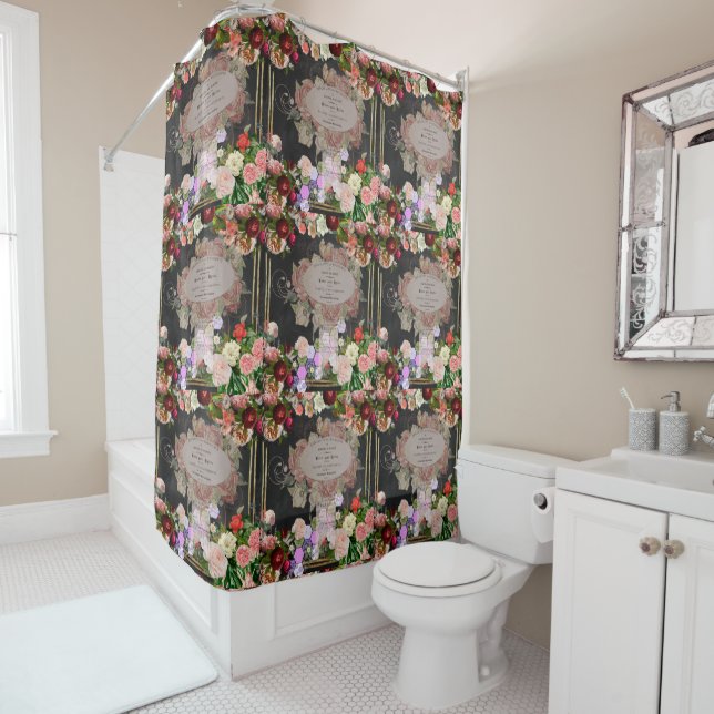 Shabby chic collage, French chic,country rustic,fl Shower Curtain (In Situ)