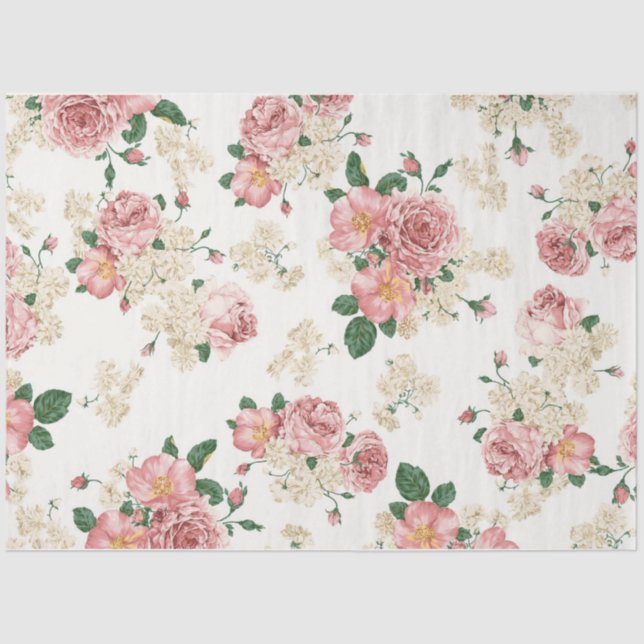 Shabby Chic Collage Series Design 2 Tissue Paper (Front)