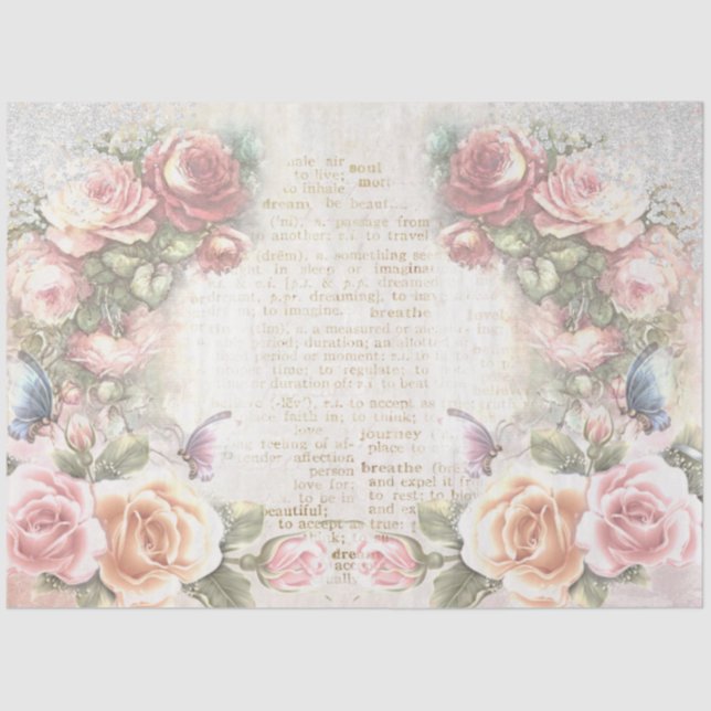 Shabby Chic Collage Series Design 2 Tissue Paper (Front)