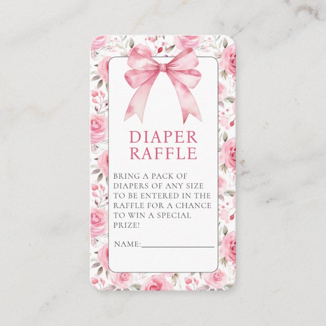 Shabby Chic Coquette Pink Love Shack Baby Shower  Enclosure Card (Front)