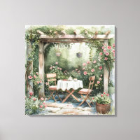 Shabby Chic Cottage Garden Canvas Art