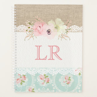 Shabby Chic Country Vintage Farmhouse Rustic Flora Planner