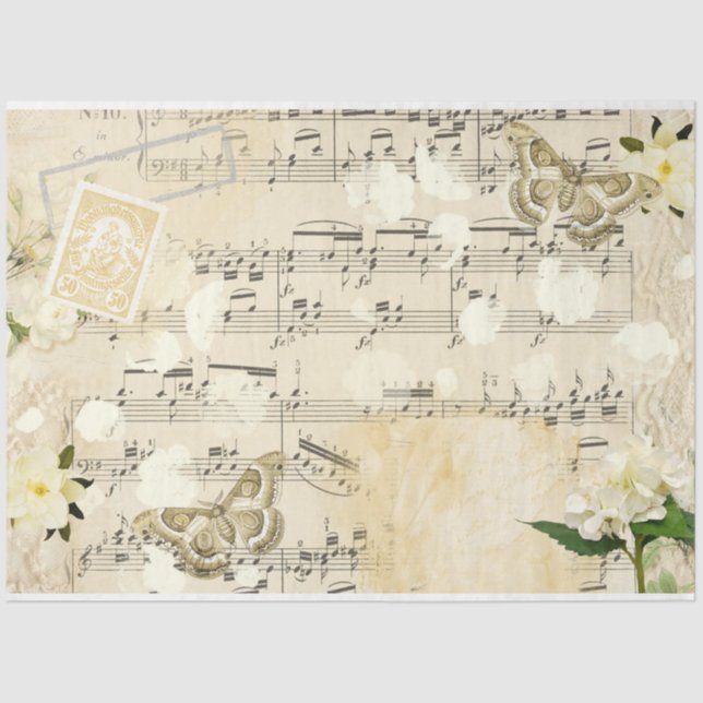 Shabby Chic Cream Series Design 1 Tissue Paper (Front)