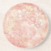 Shabby Chic Decor Pink & Peach Floral Decoupage