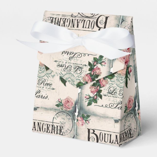 shabby chic, decoupage, victorian, french chic, pa favour box (Front Side)