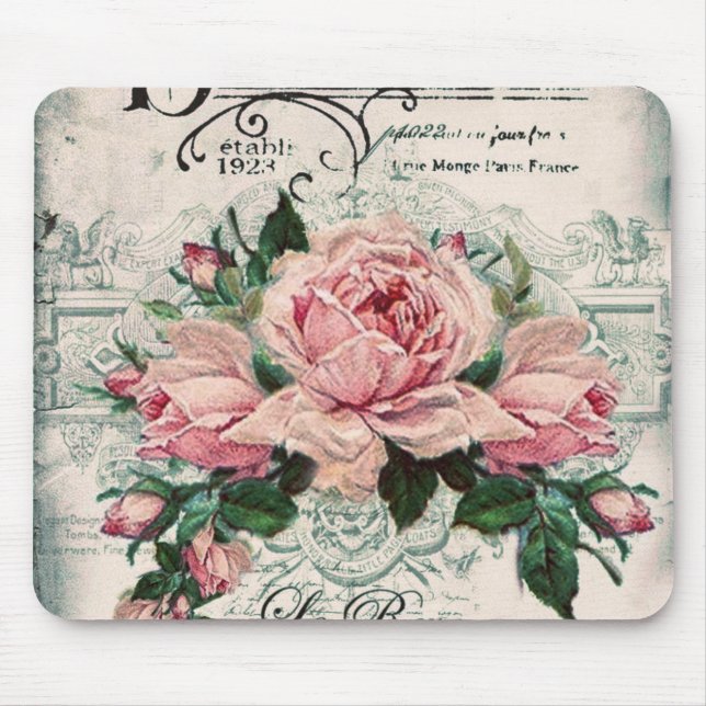 shabby chic, decoupage, victorian, french chic, pa mouse mat (Front)