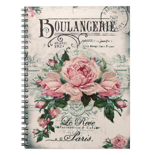 shabby chic, decoupage, victorian, french chic, pa notebook (Front)