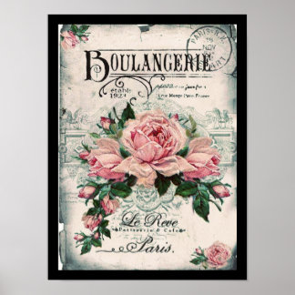 shabby chic, decoupage, victorian, french chic, pa poster