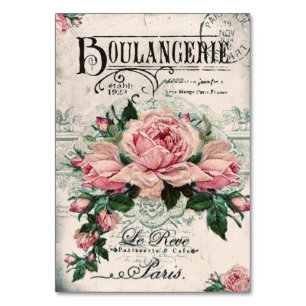 shabby chic, decoupage, victorian, french chic, pa table number