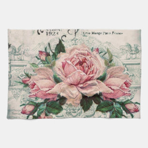 shabby chic, decoupage, victorian, french chic, pa tea towel