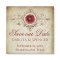 Shabby Chic | Deep Red Grunge Rose Save the Date