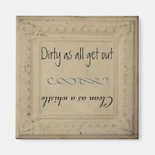 Shabby Chic Dishwasher clean/dirty Magnet