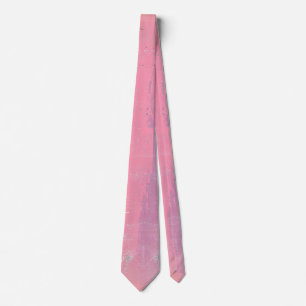 Shabby Chic Distressed Pink Colored  Tie