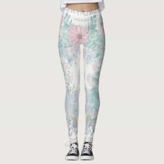 shabby chic dreamy mist pastel colours junk journa leggings