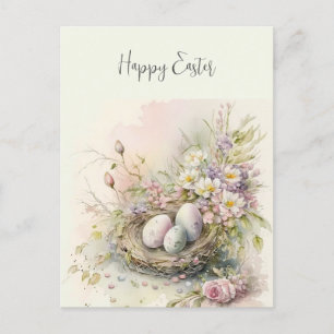 Shabby Chic Easter watercolor Postcard