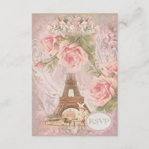 Shabby Chic Eiffel Tower RSVP