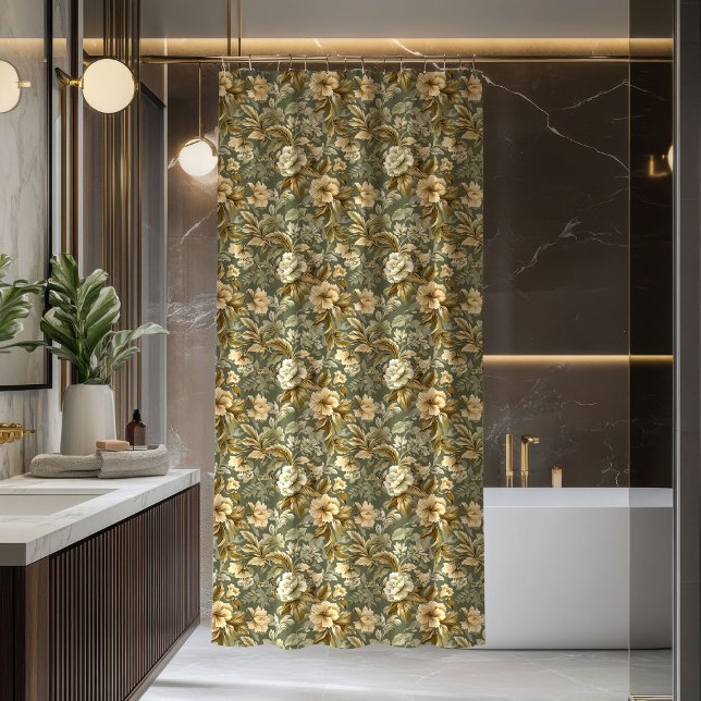 Shabby Chic Elegant Curtain Gold Sage Green Style (Shabby Chic Elegant Curtain Gold Sage Green Style)