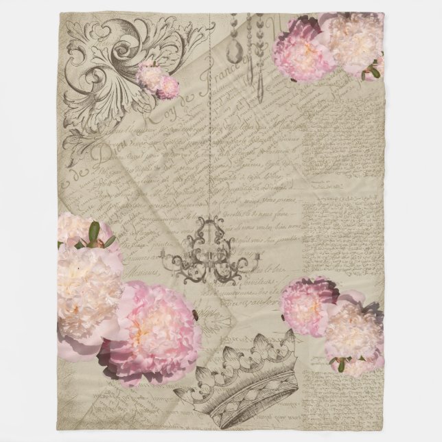 Shabby Chic - Fleece Blanket (Front)