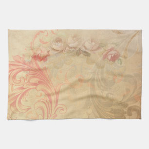 Shabby Chic Floral Kitchen Towel