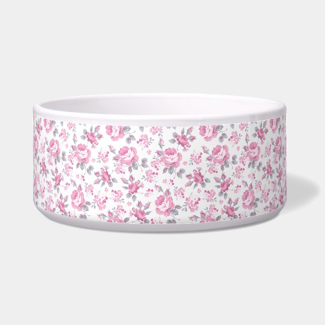 shabby chic floral, pink pattern,pale roses,white, (Front)