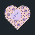 Shabby Chic Floral Polka Dot Pastel Womans Name Notebook<br><div class="desc">Shabby Chic Floral Polka Dot Christmas Stocking. From my own art design.</div>