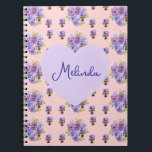 Shabby Chic Floral Polka Dot Pastel Womans Name Notebook<br><div class="desc">Shabby Chic Floral Polka Dot Christmas Stocking. From my own art design.</div>