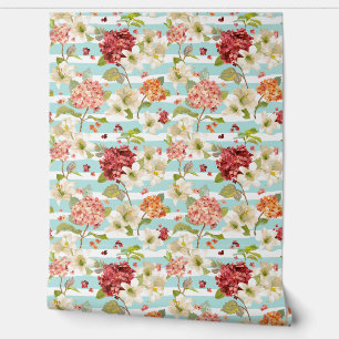 Shabby Chic Floral Print Pattern Wallpaper