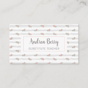 Shabby Chic Floral Professional Business Card