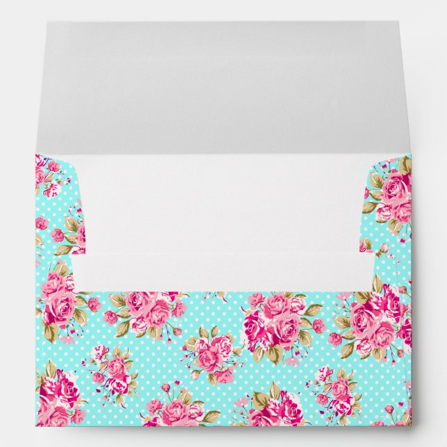 Shabby Chic Floral Roses Envelopes (Back (Bottom))