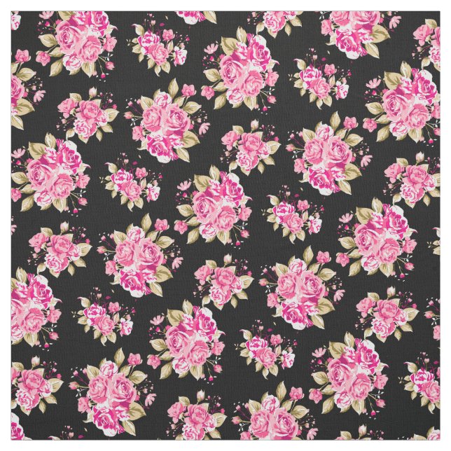Shabby Chic Floral Roses Fabric (Swatch)