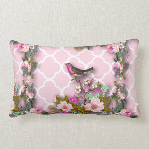 Shabby chic, french chic, vintage,floral,rustic,bi lumbar cushion