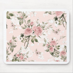 Shabby chic, french chic, vintage,floral,rustic, mouse mat