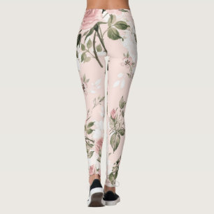 Shabby chic, french chic, vintage,floral,rustic,pi leggings