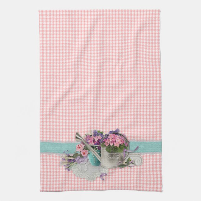Shabby Chic Garden Floral Kitchen Towel (Vertical)