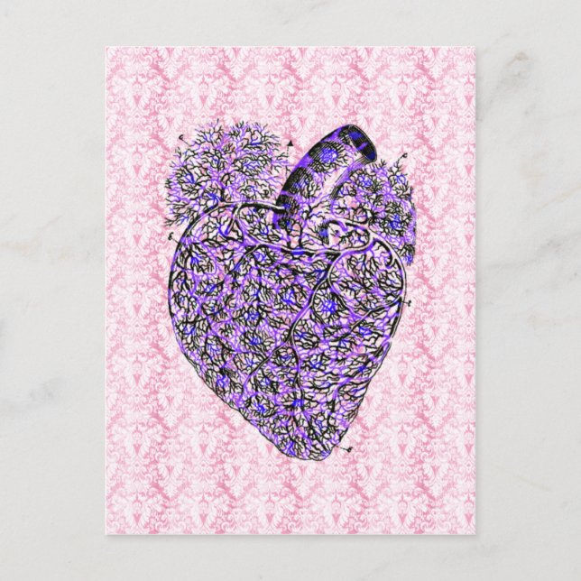 Shabby Chic Heart Postcard (Front)