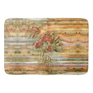 Shabby Chic Hummingbird Flight Bath Mat